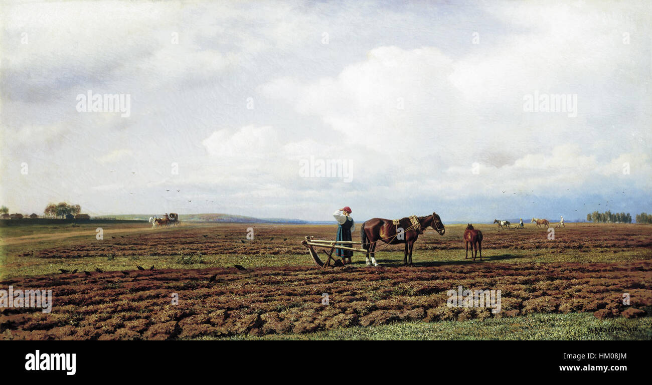 Cette œuvre de Klodt représente une scène religieuse ou mythologique, se concentrant probablement sur un moment important dans la culture de l'Europe de l'est. Les détails de l’œuvre mettent l’accent sur l’expression artistique et la signification symbolique. Banque D'Images