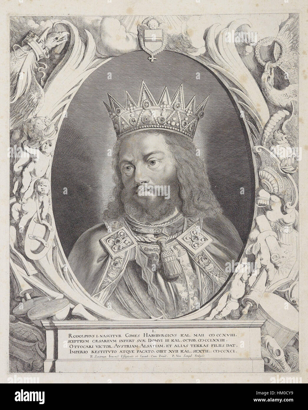 Habsburger-Portraits (van Sompel nach Sutman) c1640 Rudolf I Banque D'Images