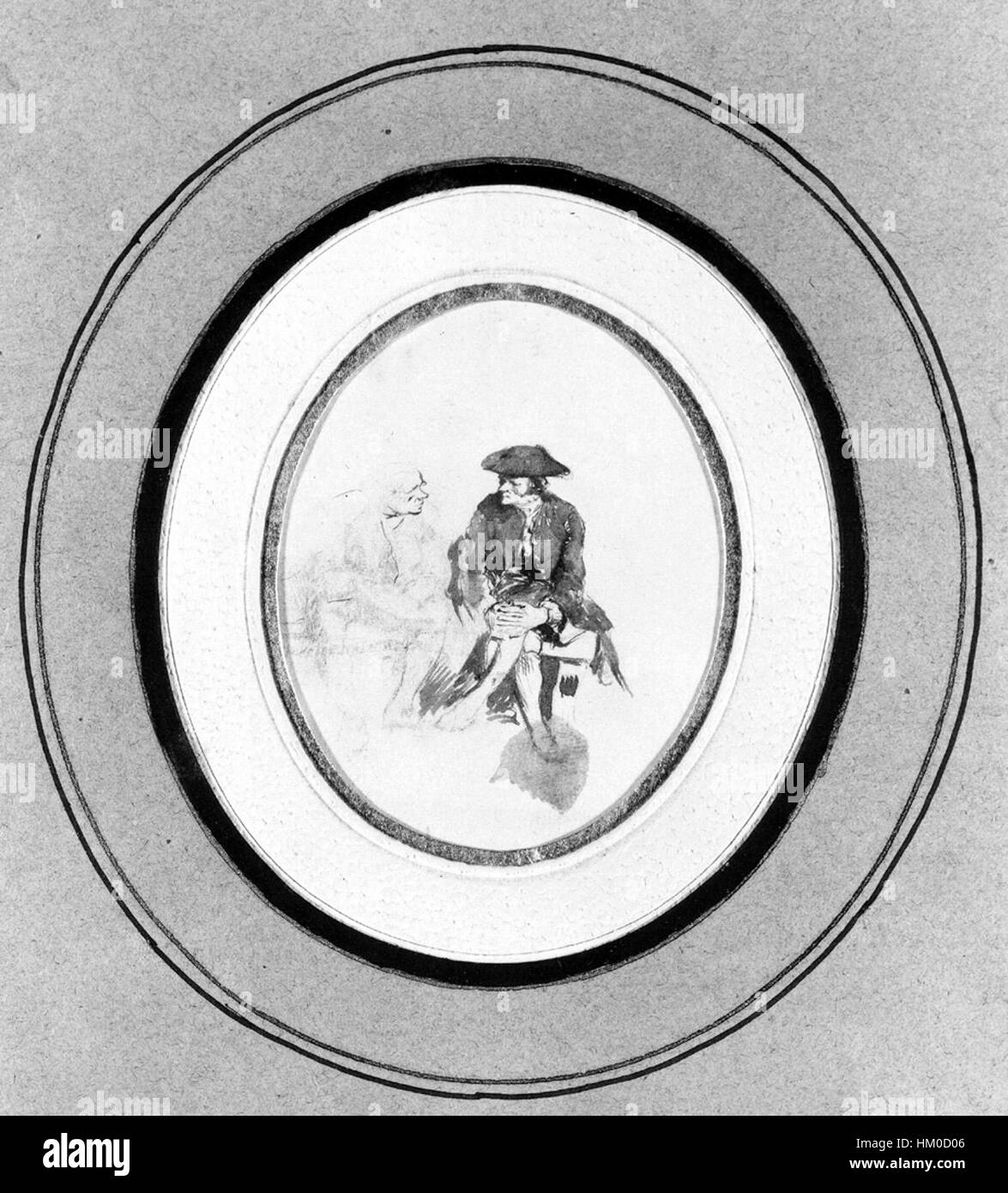 « Deux personnes » de Jean-Louis-Ernest Meissionier capture une scène intime entre deux personnages, démontrant la compétence de l'artiste à dépeindre des expressions détaillées et des émotions subtiles. Banque D'Images