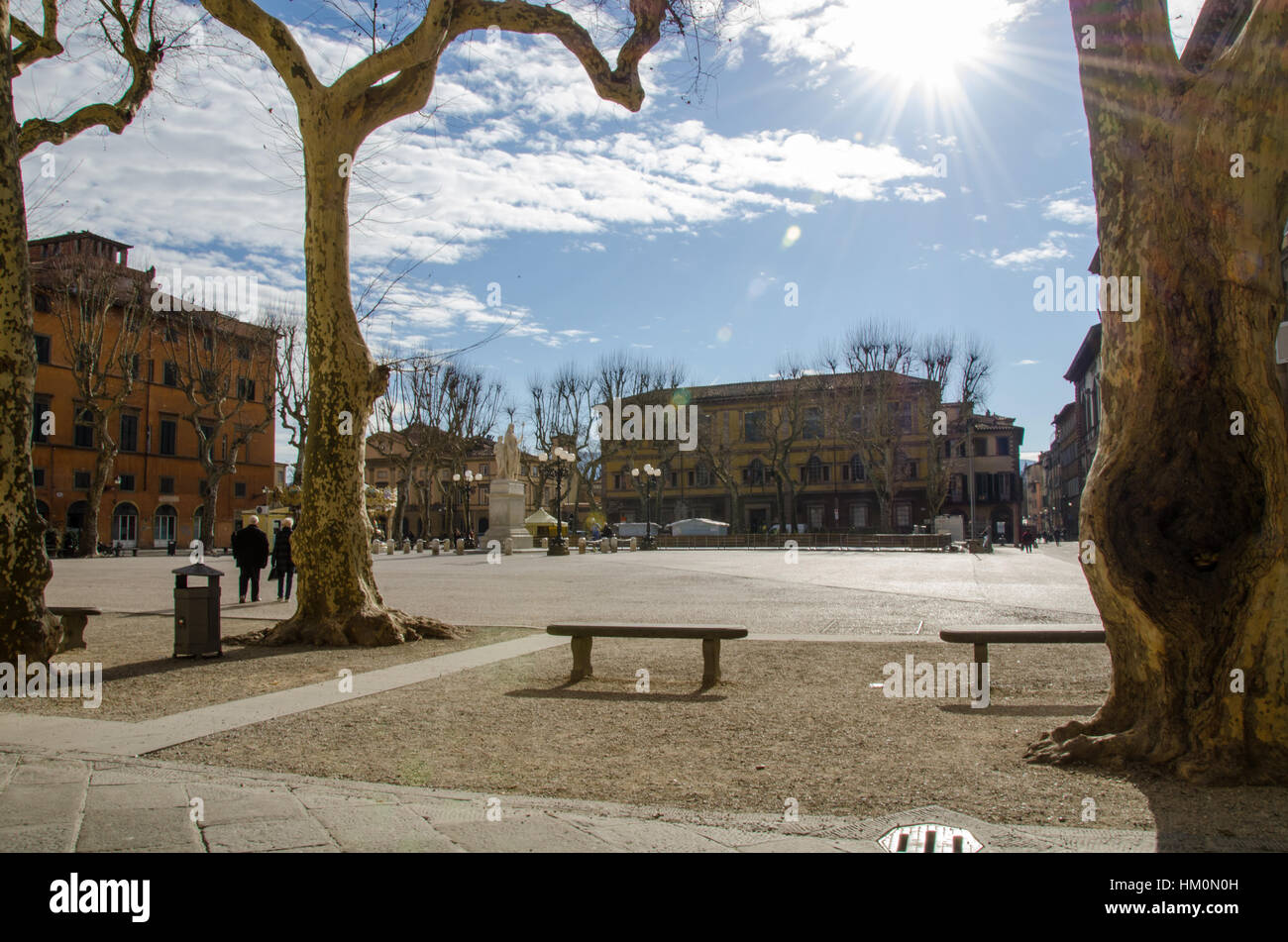 Place Napoléon à Lucques Banque D'Images