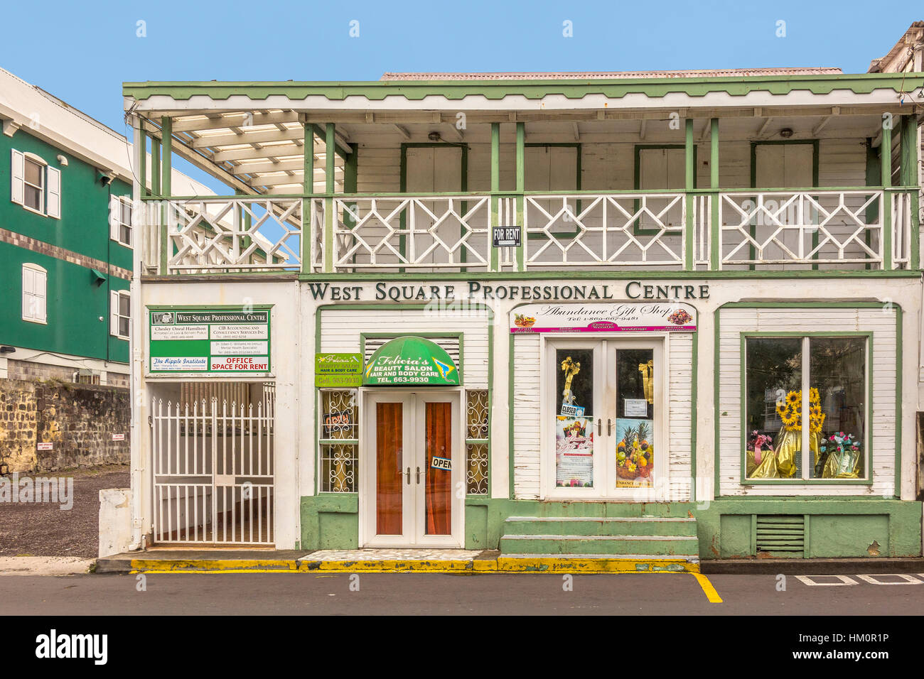 Felicias Salon de Basseterra Antilles St Kitts Banque D'Images