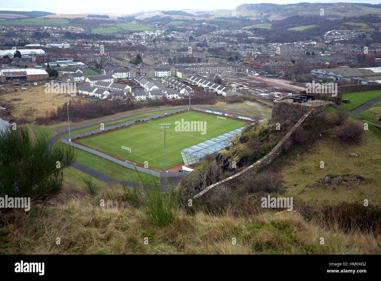 Le Stade de Football de Dumbarton, Château de Dumbarton Road, G82 1JJ Banque D'Images