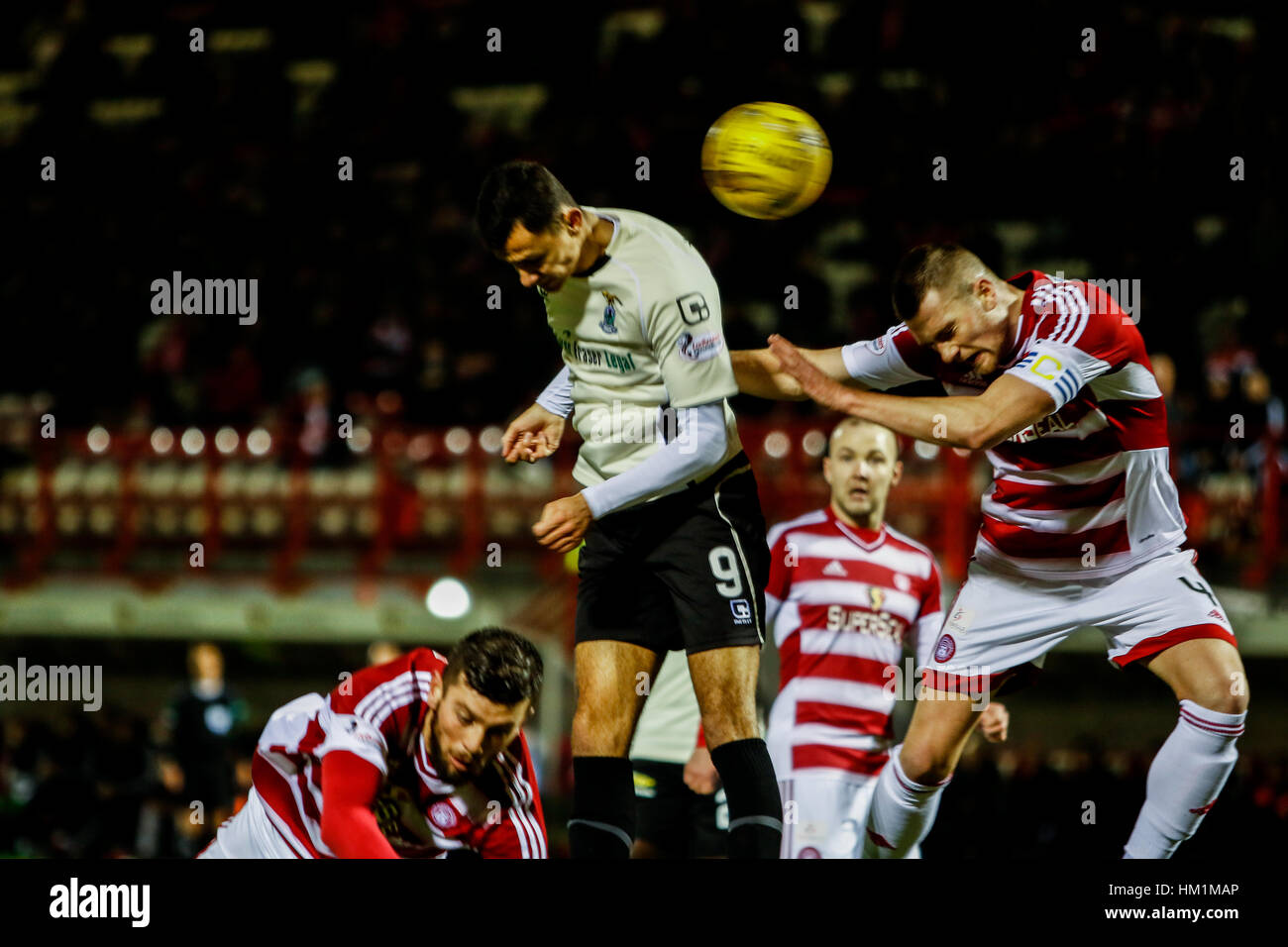 Hamilton, en Écosse. Jan 31, 2017. Les images d'action de la SPFL League match entre Hamilton Academicals Vs Inverness Caledonian Thistle à New Douglas Park. Crédit : Colin Poultney/Alamy Live News Banque D'Images