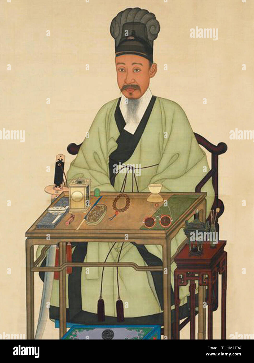 Le 'Hanbok coréen - Hakchangui-Waryonggwan' représente la tenue traditionnelle coréenne, en particulier le hanbok porté sous la dynastie Joseon, illustrant la mode culturelle et la conception de vêtements historiques. Banque D'Images