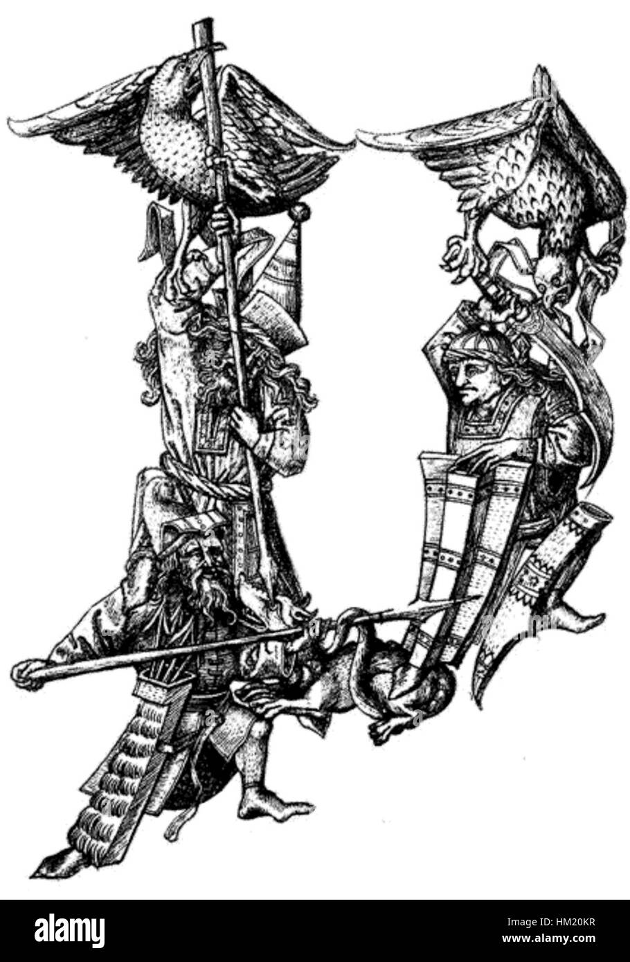 'Lettre P de l'alphabet fantastique' est une œuvre d'art mettant en vedette une lettre conçue de manière créative dans un style fantastique. L’œuvre explore la représentation artistique des lettres et des alphabets, mêlant typographie et illustration pour créer une pièce visuelle fantaisiste. Banque D'Images