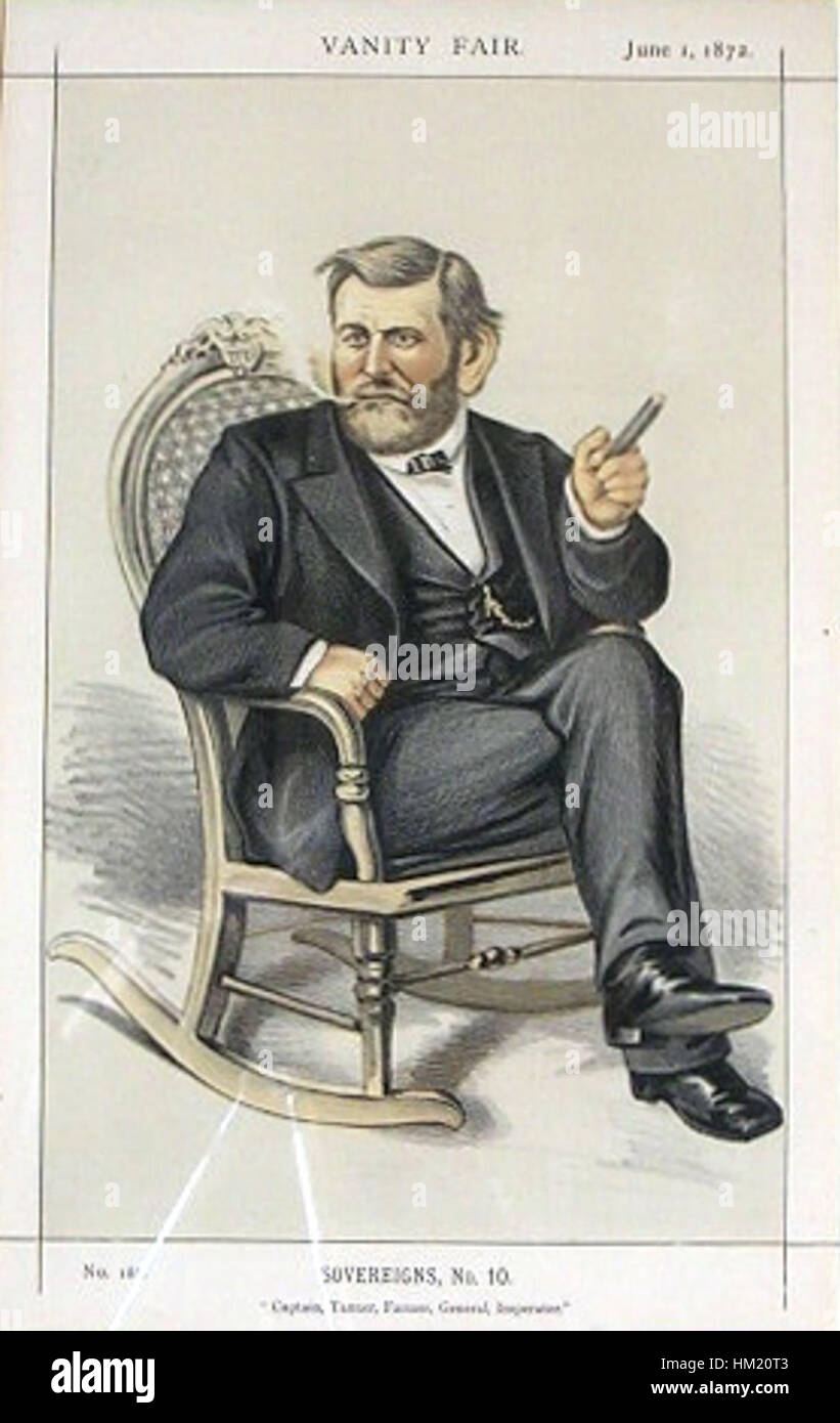 US Grant Vanity Fair 1 juin 1872 Banque D'Images