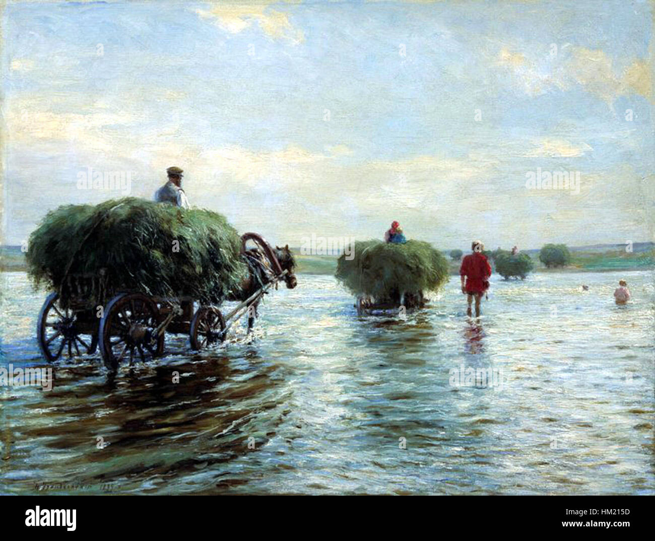 'Haywains' de Grandkovsky présente une scène rurale, capturant l'essence de la vie rurale et la relation intemporelle entre les animaux et le paysage. La peinture reflète la beauté tranquille de la vie rurale. Banque D'Images 'Haywains' de Grandkovsky présente une scène rurale, capturant l'essence de la vie rurale et la relation intemporelle entre les animaux et le paysage. La peinture reflète la beauté tranquille de la vie rurale. Banque D'Images