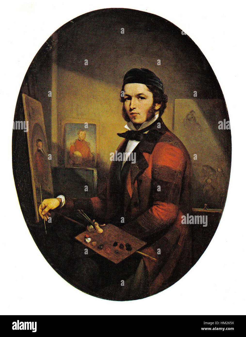 Le 'Hamel Self-Portrait 1846' est un autoportrait historique créé par l'artiste Hamel. Cette pièce offre un aperçu de l'auto-réflexion et de la technique de l'artiste, typique de l'approche du portrait du milieu du XIXe siècle et de l'auto-examen dans les multiples Banque D'Images