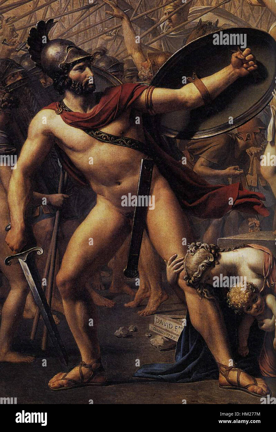 Jacques-Louis David - l'intervention de la Sabine femmes (détail) - WGA6081 Banque D'Images