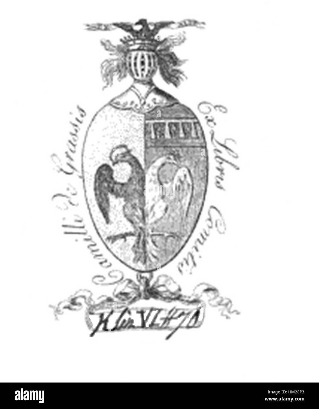 Tableau historique du Regno di Sicilia grand sceau Banque D'Images