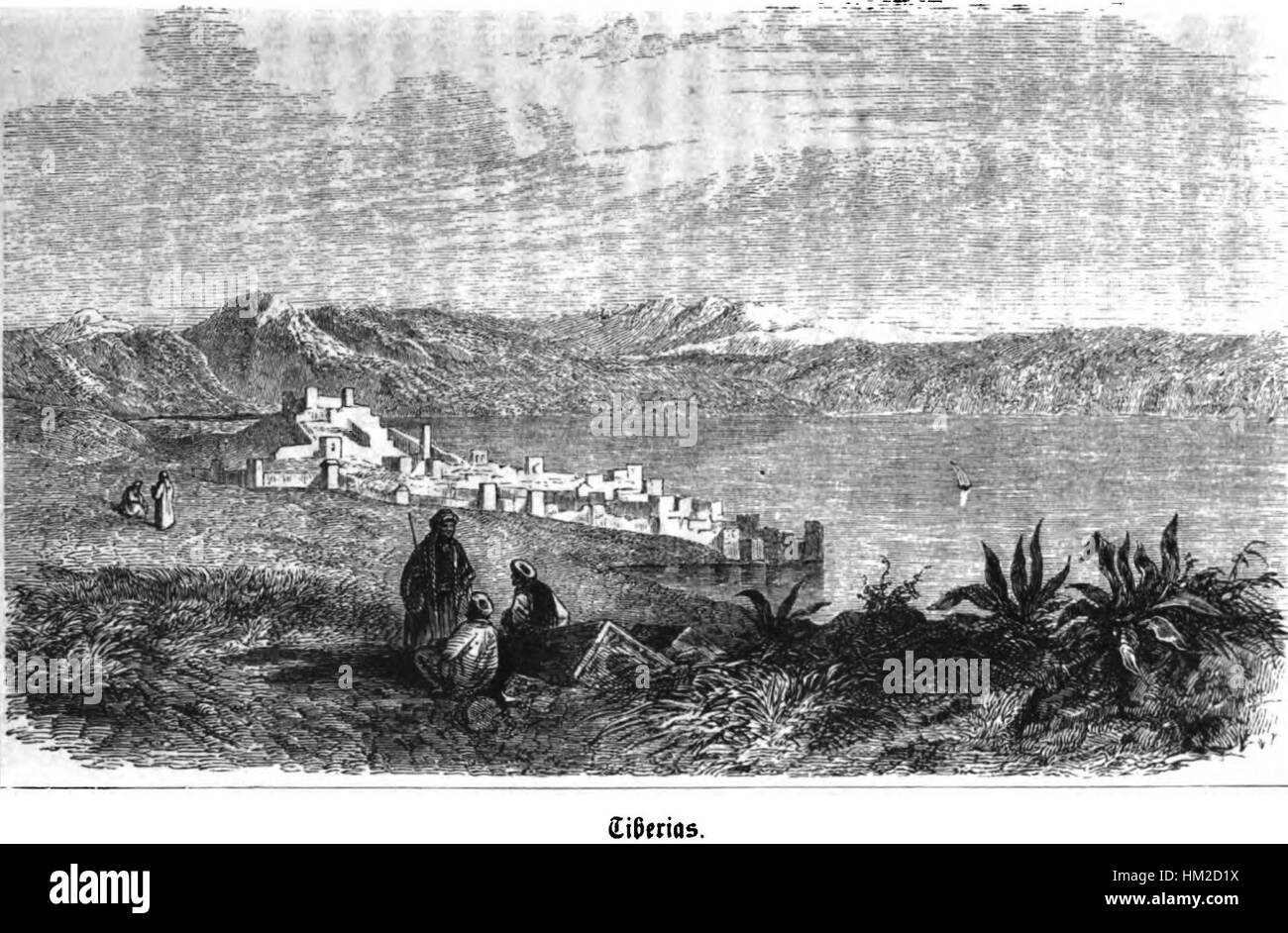 Dans *Jerusalem nach eigener Anschauung und den neuesten Forschungen*, Philipp Wolff présente une illustration basée sur ses propres observations et les dernières recherches de Jérusalem. L'œuvre d'art détaillée reflète l'importance historique et religieuse de la ville au XIXe siècle. Banque D'Images