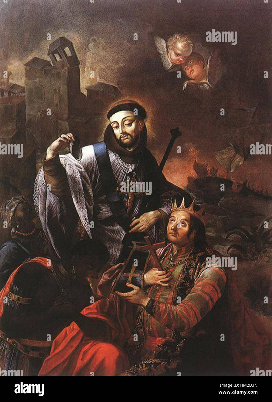 Johann Lucas Kracker Saint François de Solano baptisant indiens