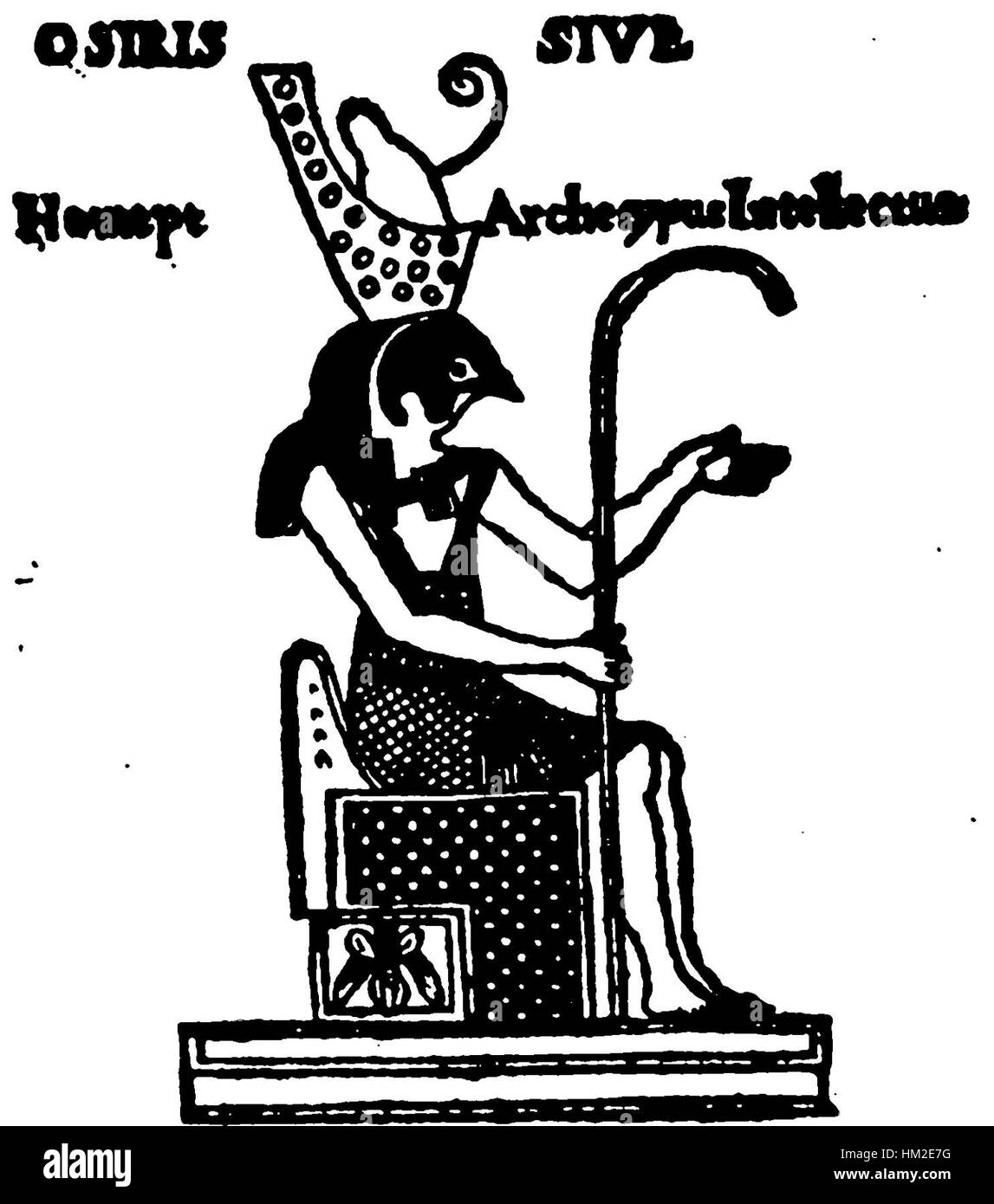 *Oedipus Aegyptiacus 9* d'Athanase Kircher explore la mythologie égyptienne et le lien entre Osiris et le monde antique, en mettant l'accent sur des thèmes historiques, religieux et archéologiques. Banque D'Images
