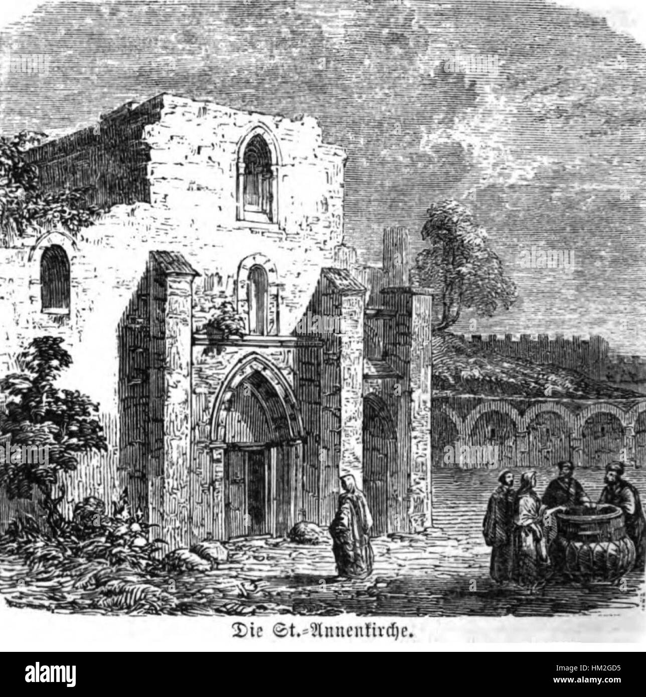 Une carte détaillée de Jérusalem, telle que représentée dans l'œuvre de Philipp Wolff 'Jerusalem nach eigener Anschauung und den neuesten Forschungen'. Cette carte du XIXe siècle représente Jérusalem basée sur les observations de Wolff et les recherches récentes de l'époque. Banque D'Images