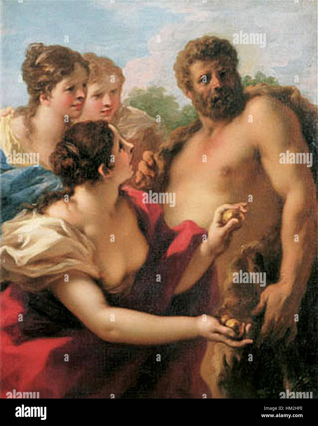 Hercule et les Hespérides de Giovanni Antonio Pellegrini Banque D'Images