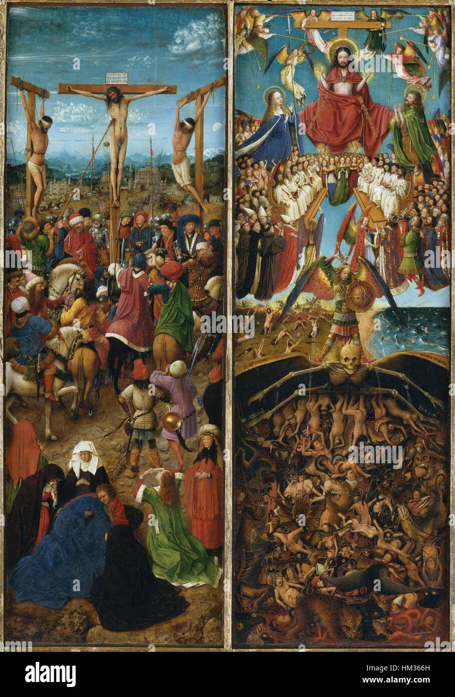 Jan van Eyck - diptyque - WGA07587 Banque D'Images