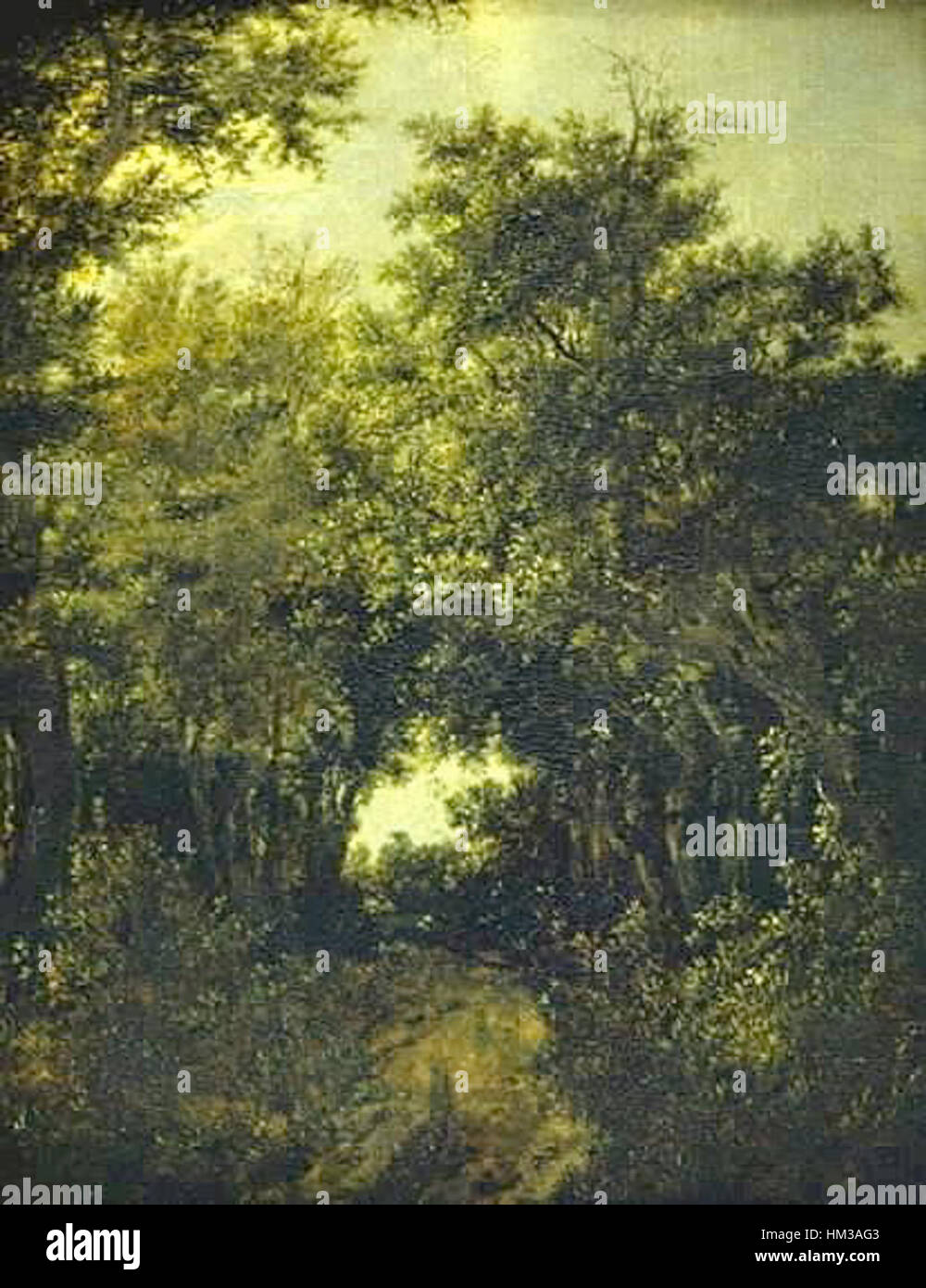 Jacob van Ruisdael - Route dans une forêt de chênes Banque D'Images