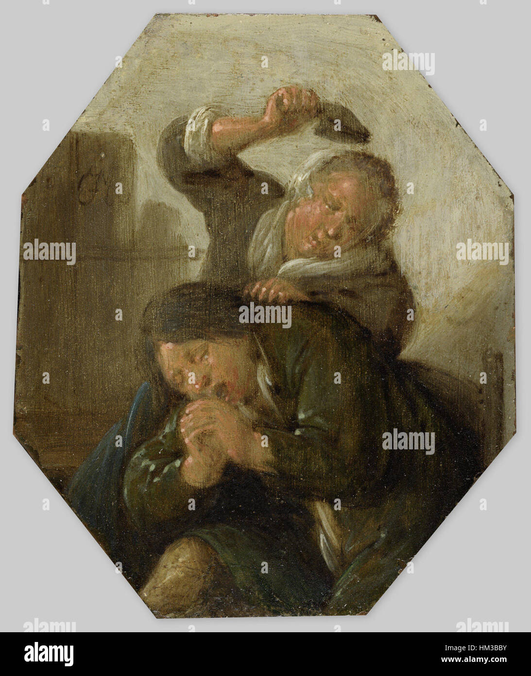 La peinture de Jan Molenaer de Jonge, 'Het gevoel' (le sens), est l'un des cinq sens représentés dans une série de l'artiste. Connu pour ses natures mortes, Molenaer a magistralement capturé l'expérience visuelle de la perception sensorielle à travers une peinture à l'huile riche et détaillée, mettant l'accent sur la texture, la couleur et l'expérience du toucher, un élément clé de l'âge d'or néerlandais Banque D'Images