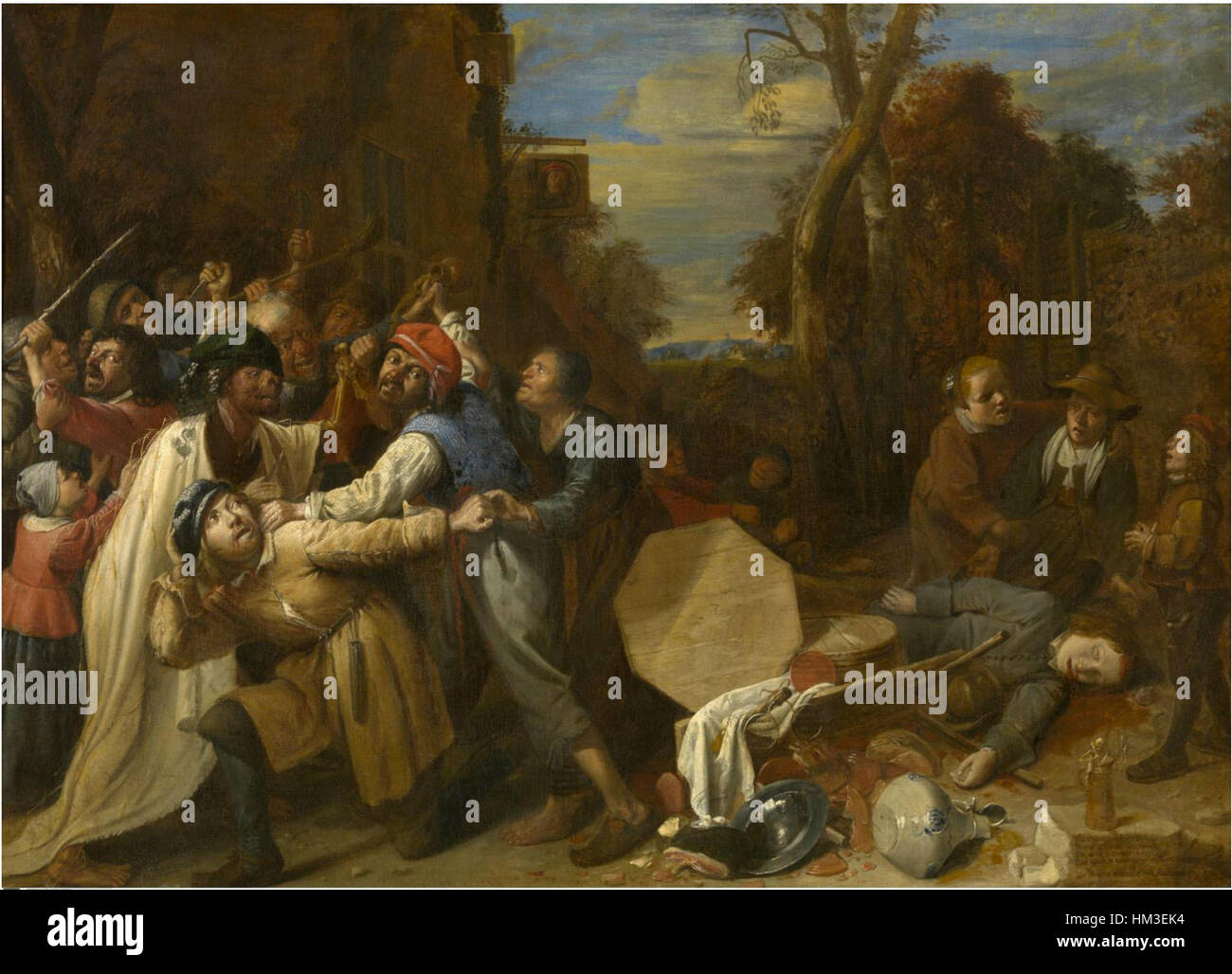 Joos van Craesbeeck - La mort est rapide - querelle dans un pub Photo Stock  - Alamy