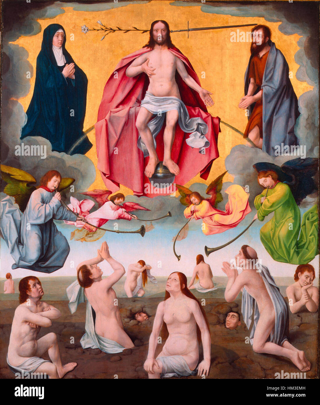 Le « jugement dernier » de Jan Provoost est un chef-d'œuvre de l'art religieux, représentant le jugement final de l'humanité. Les détails complexes et les scènes vives du jugement divin reflètent la capacité de l'artiste à capturer des thèmes bibliques et l'émotion humaine. Banque D'Images