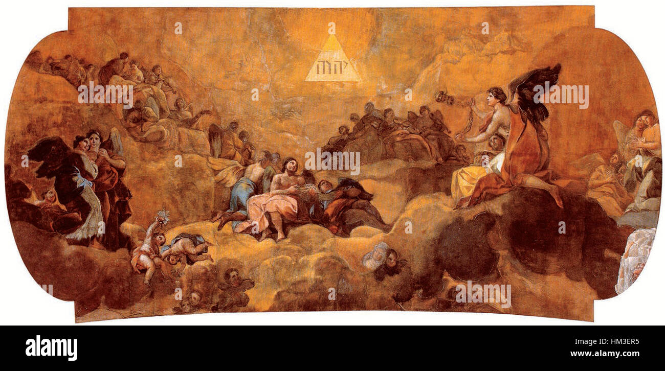 L'Adoration du nom de Dieu par Goya Banque D'Images