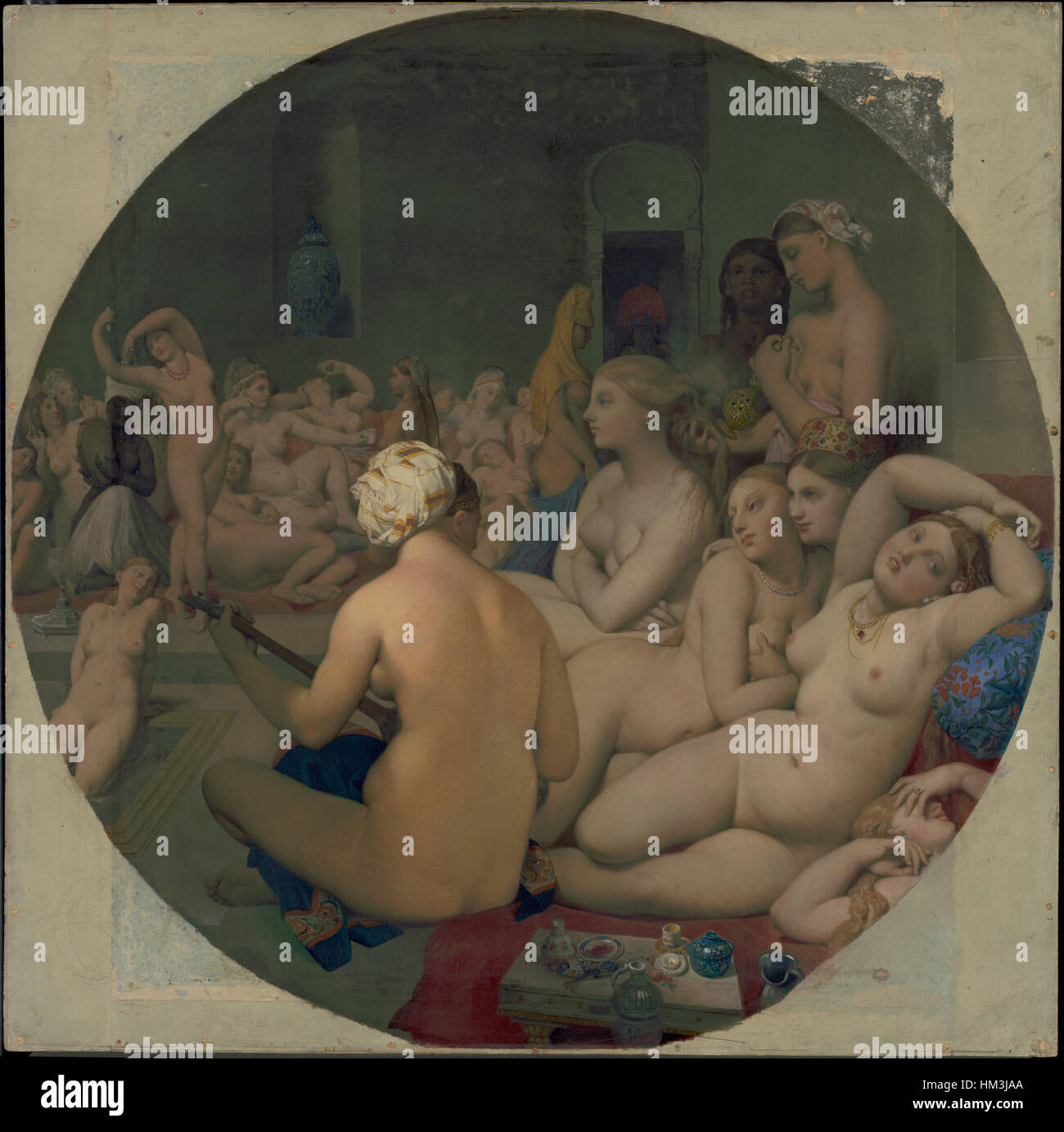 Le Bain Turc, par Jean Auguste Dominique Ingres, à partir de C2RMF Banque D'Images