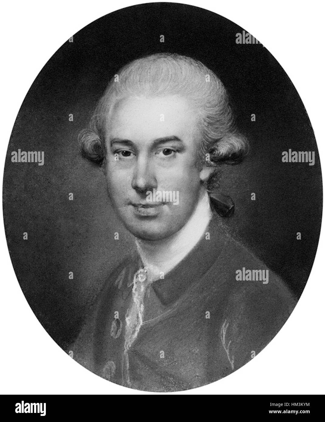 Cette œuvre de John Russell est conservée à la National Portrait Gallery et est un exemple remarquable de la compétence de Russell à saisir l’essence de ses sujets. Le portrait reflète probablement les individus distingués de l'époque, mettant l'accent sur le réalisme et les détails fins dans les expressions faciales. Banque D'Images