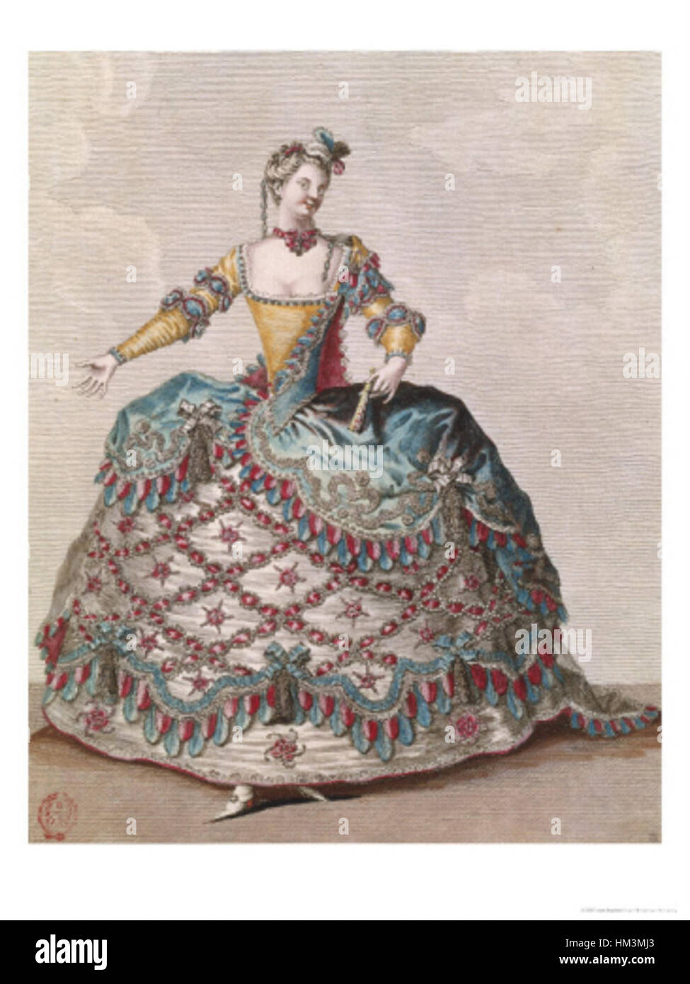 Jean-Baptiste Martin femme indienne (les Indes galantes de Rameau, 1735) Banque D'Images