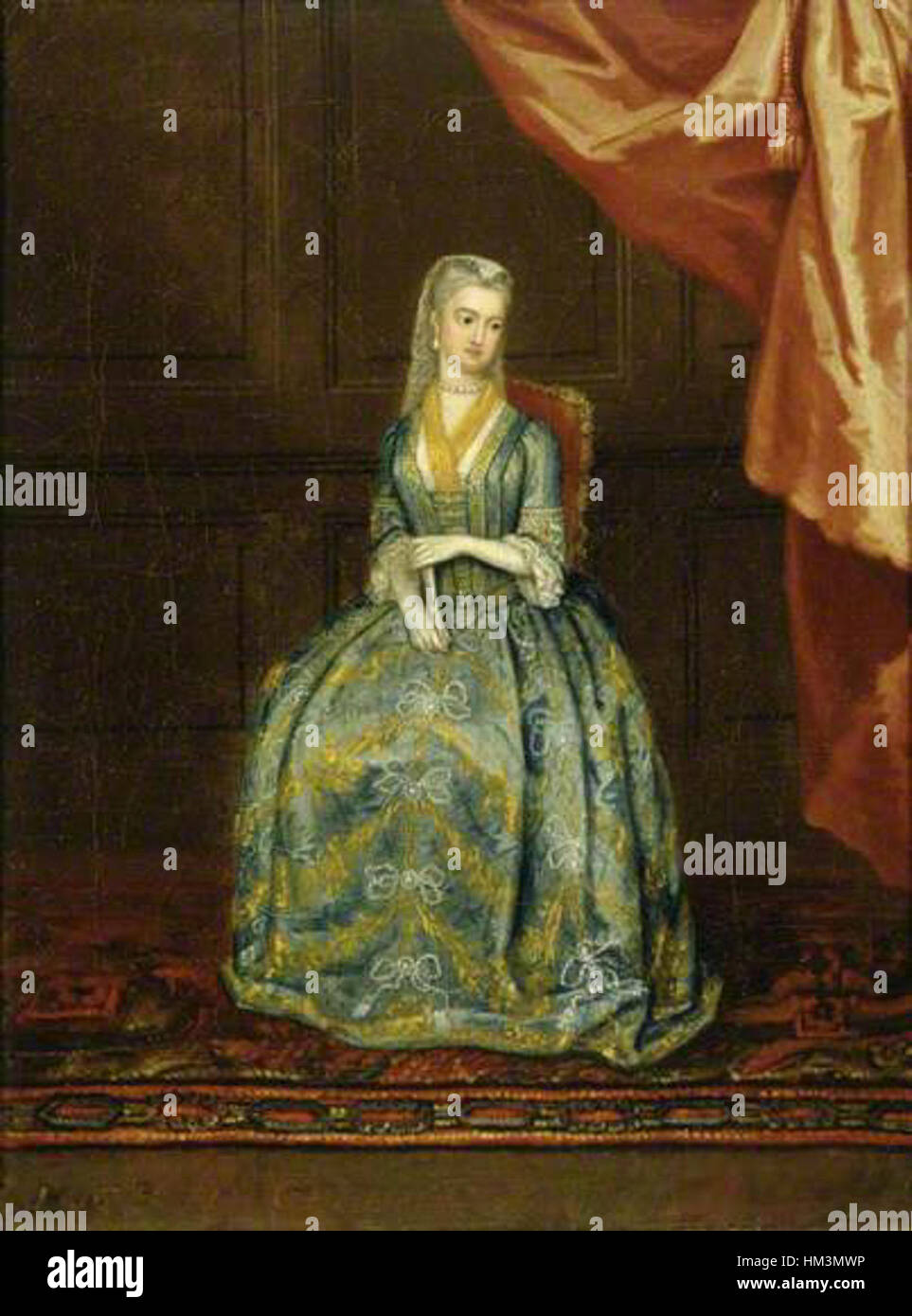 Lady Elizabeth 'Betty' Berkeley, Lady Germain (1680-1769), un portrait par Charles Philips, un peintre anglais, 1731. Banque D'Images