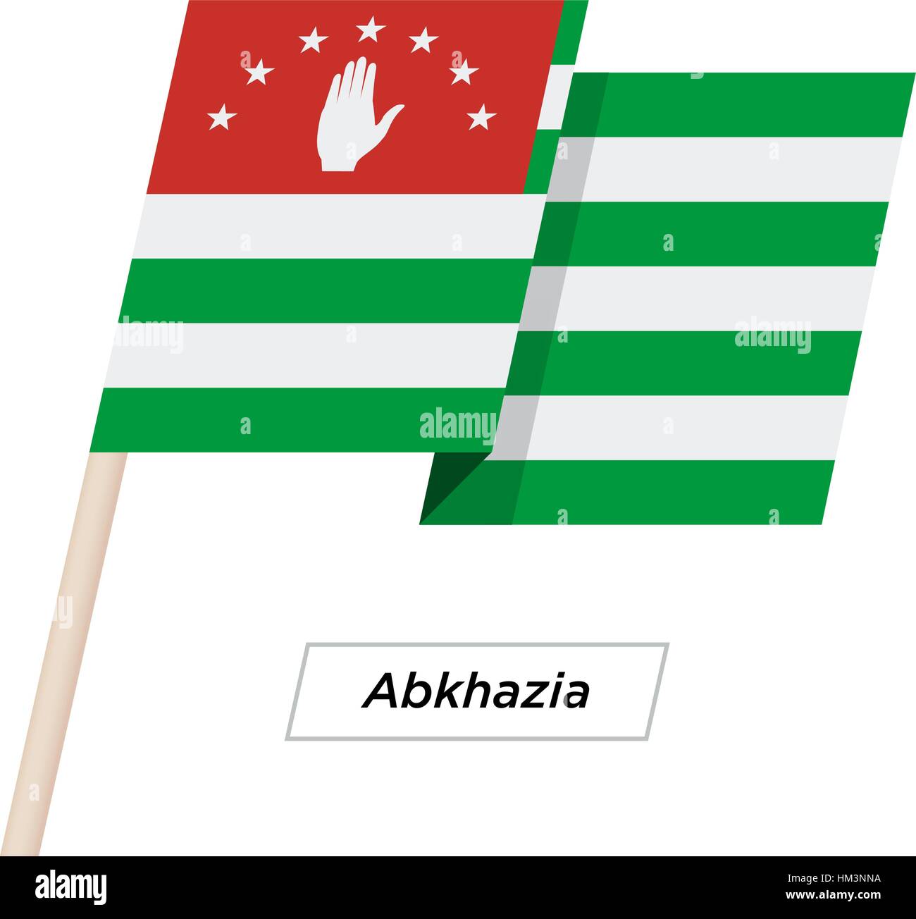 Abkhazie Waving Flag Ruban isolé sur blanc. Vector Illustration. Illustration de Vecteur