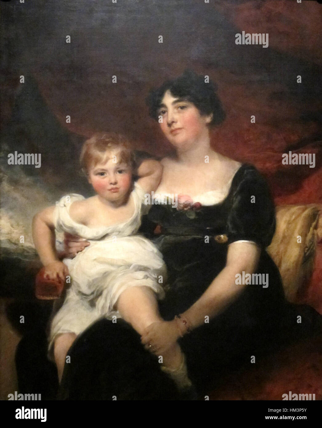 'Mrs. Francis Gregg et son fils George' par Thomas Lawrence, Cincinnati Banque D'Images