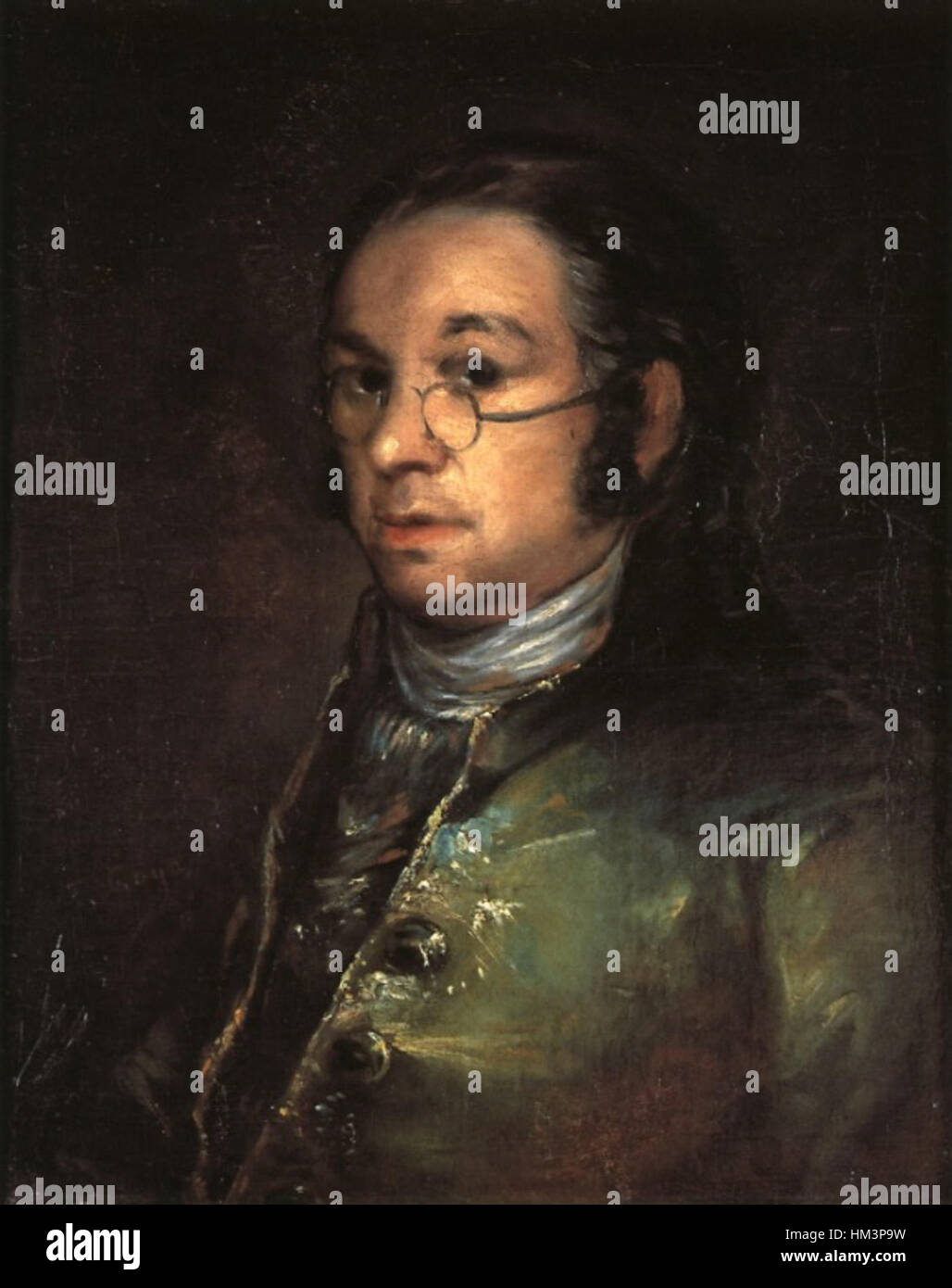 Goya Self Portrait avec des lunettes (Musée Goya Castres) Banque D'Images