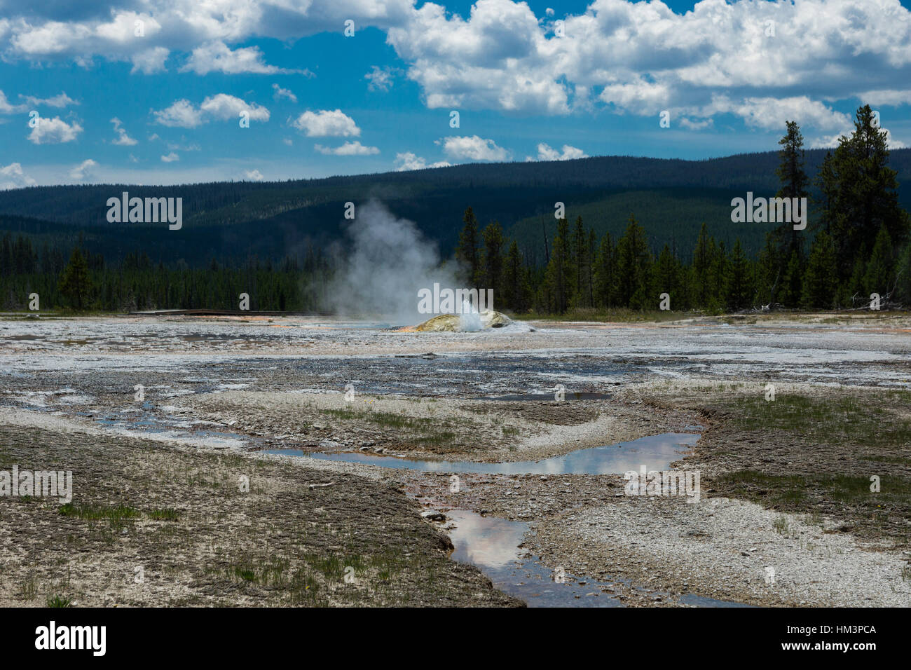 Daisy Geyser, Upper Geyser Basin, Parc National de Yellowstone, Wyoming, USA Banque D'Images