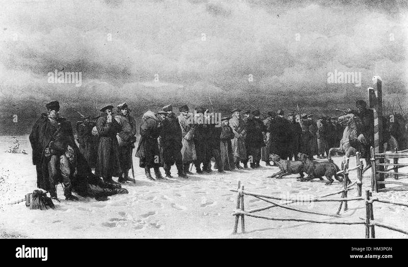 GrottgerArtur PochodNaSybir.1867. Banque D'Images