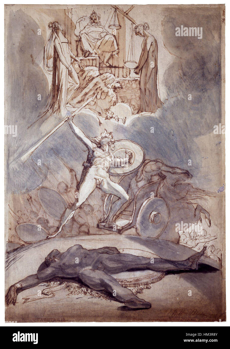 Henry Fuseli - Psychostasy (la pesée des âmes), 1800 Banque D'Images