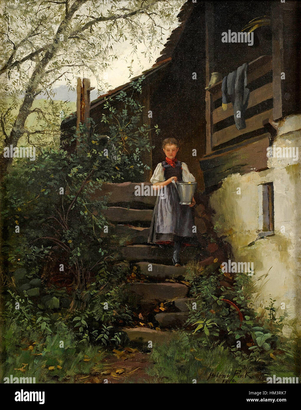 Joseph Fink auf dem Lande 1890 Banque D'Images