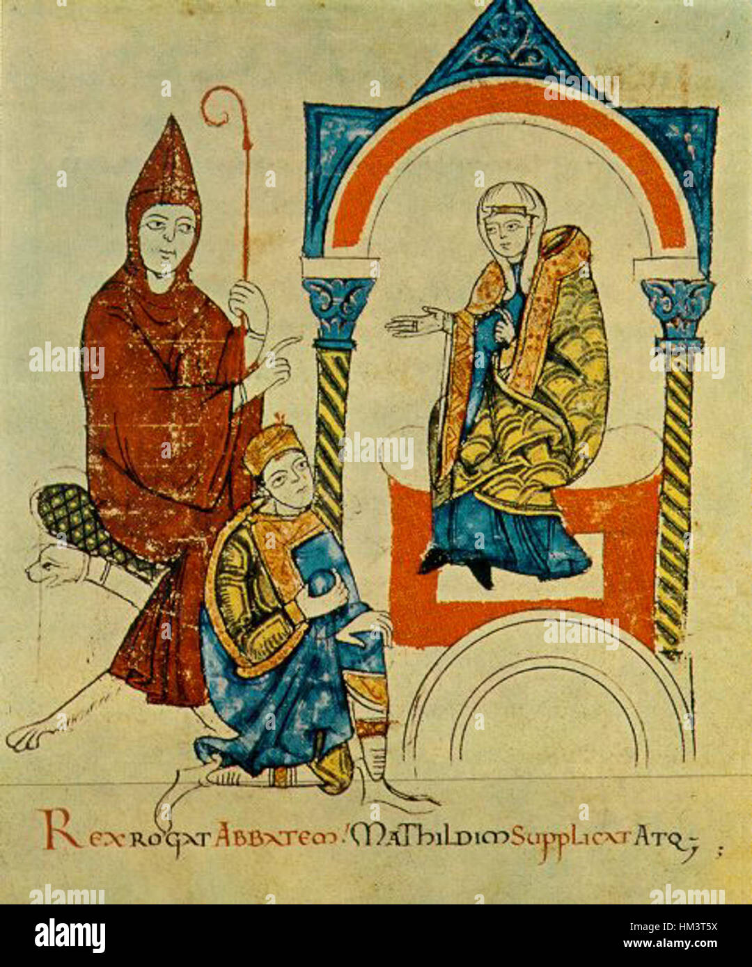 Hugo-v-cluny heinrich-iv mathilde-v-tuszien cod-tva-lat-4922 1115ad Banque D'Images