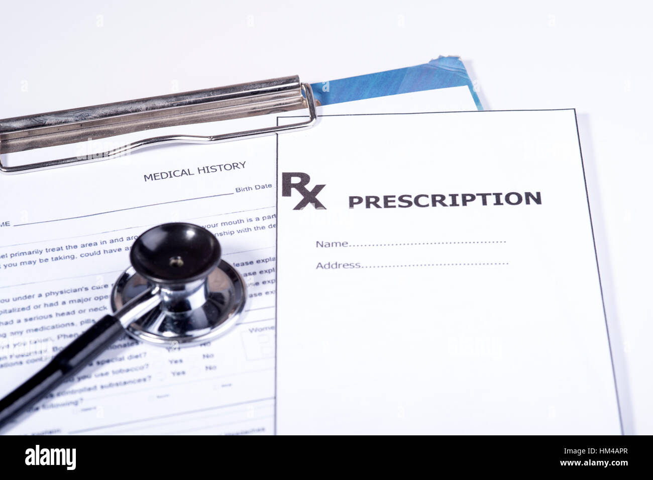 Questionnaire sur les antécédents médicaux Banque D'Images