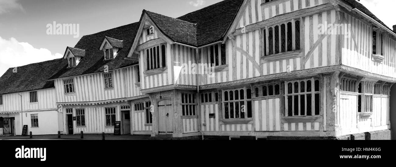 La Guildhall of Corpus Christi, place du marché, Lavenham village, comté de Suffolk, Angleterre, Grande-Bretagne. Construit au 16e siècle. Banque D'Images