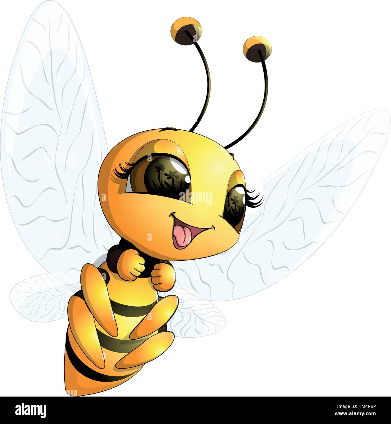 Beau mignon bee Illustration de Vecteur