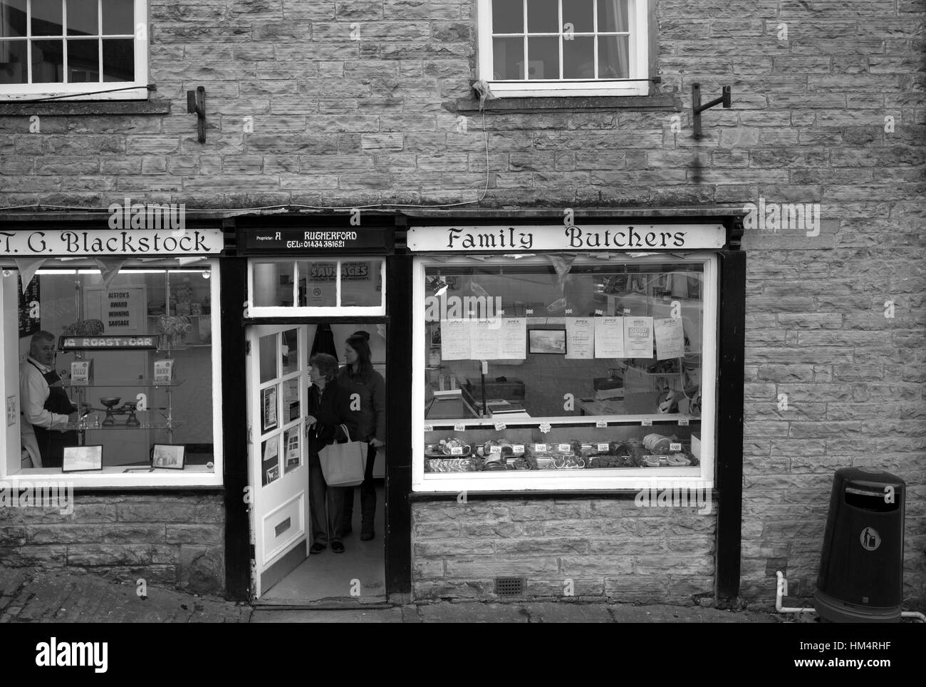 T.G.Blackstock, bouchers, Alson, Cumbria Banque D'Images