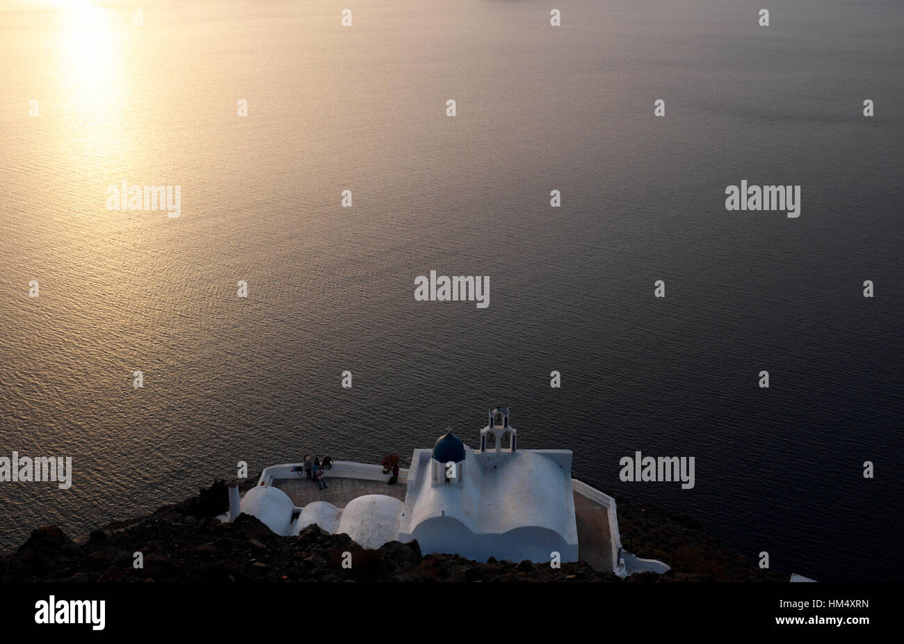 Chapelle de Panagia Theoskepasti, Santorini, Grèce Banque D'Images