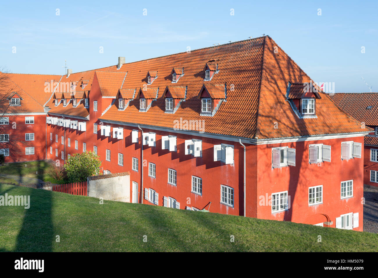 L'intérieur des bâtiments, un Kastellet forteresse militaire en forme d'étoile, Copenhague, Danemark Banque D'Images