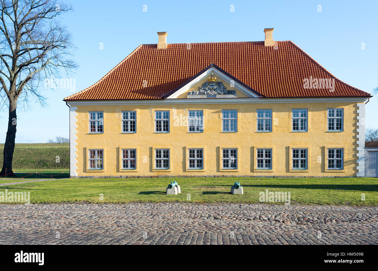 L'intérieur des bâtiments, un Kastellet forteresse militaire en forme d'étoile, Copenhague, Danemark Banque D'Images