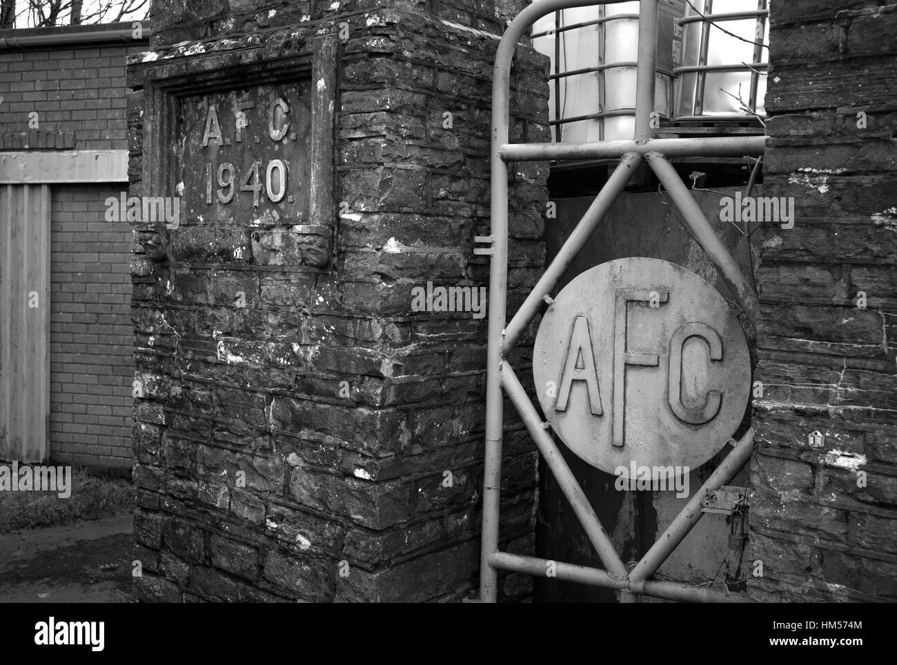 AFC casse ( ancienne fonderie Alston ) sur Station Road, Alston, Cumbria Banque D'Images