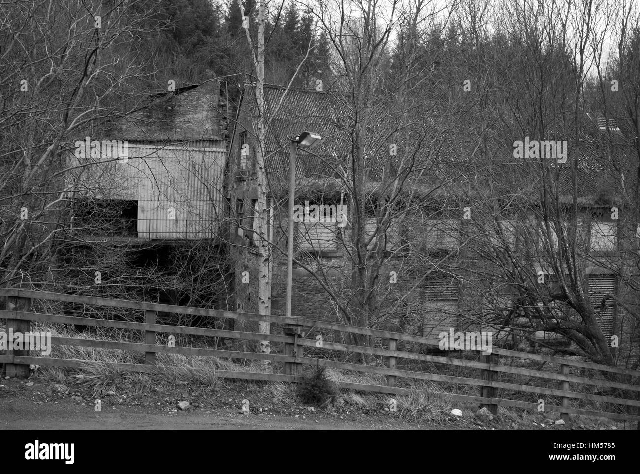 Bâtiments industriels désertés / Alston Foundry - Alston, Cumbria Banque D'Images