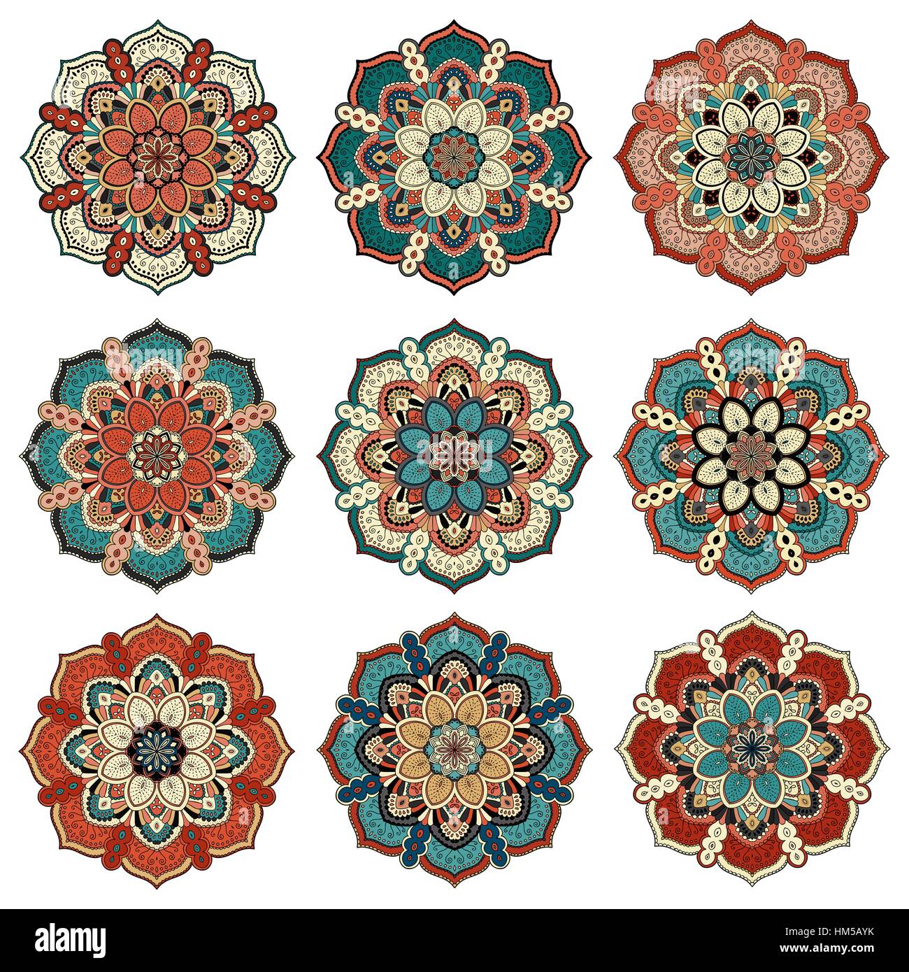 Élément de design vector 4 Mandala Illustration de Vecteur