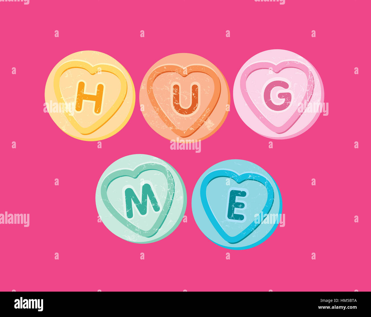 Message d'amour sur un fond rose peut-être pour la St Valentin, mariage ou l'engagement ou même de carte d'anniversaire Banque D'Images