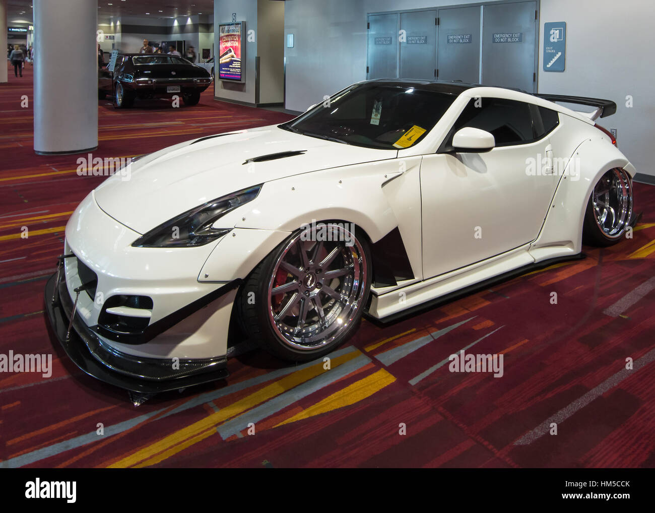 Nissan 370Z voiture personnalisée au SEMA. Banque D'Images