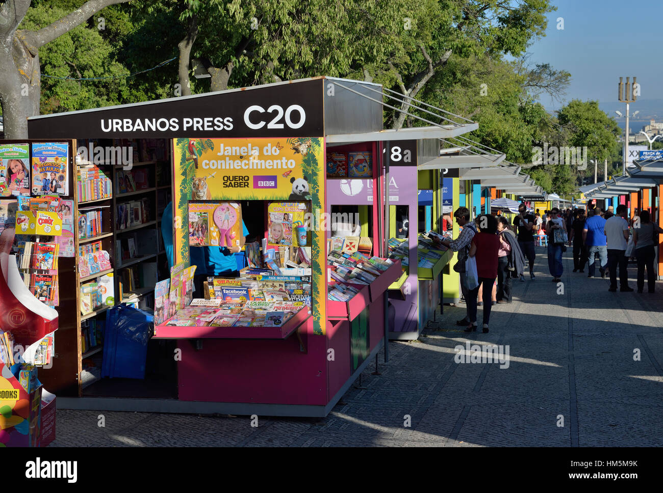 Une foire du livre dans le Parque Eduardo VII Banque D'Images